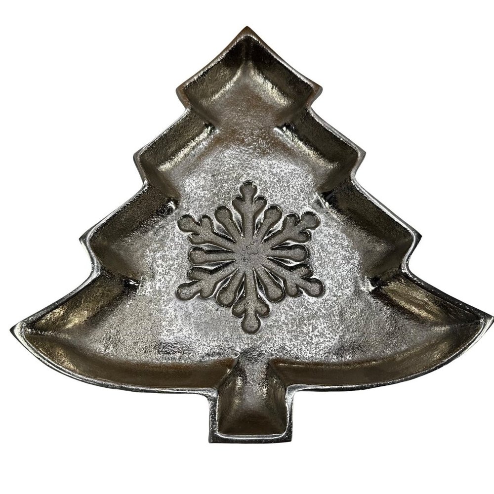 Fabulous Home 11 Inch Metal Christmas Tree Candy Dish New With Tags